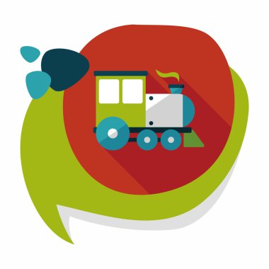 Uzun Gölge, eps10 ile ulaşım tren yassı simgesi