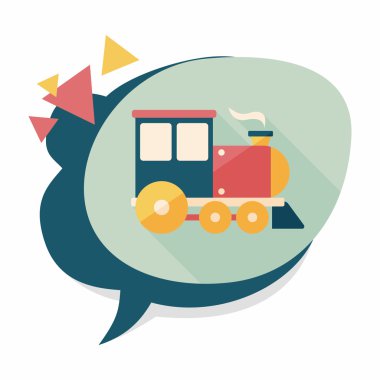 Uzun Gölge, eps10 ile ulaşım tren yassı simgesi