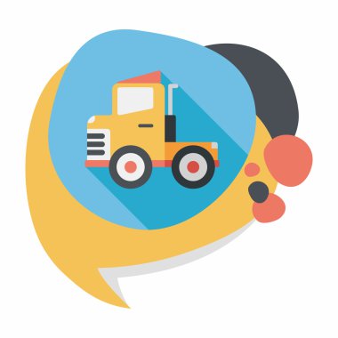 Uzun Gölge, eps10 ile ulaşım kamyon düz simgesi