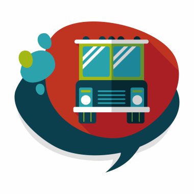 Uzun Gölge, eps10 ile ulaşım otobüs düz simgesi