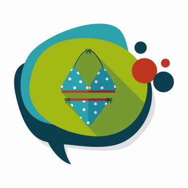 Yüzme uygun uzun gölge, eps10 ile düz simgesi