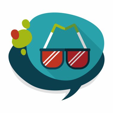 Güneş gözlüğü uzun gölge, eps10 düz simgesiyle