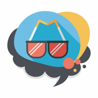 Güneş gözlüğü uzun gölge, eps10 düz simgesiyle