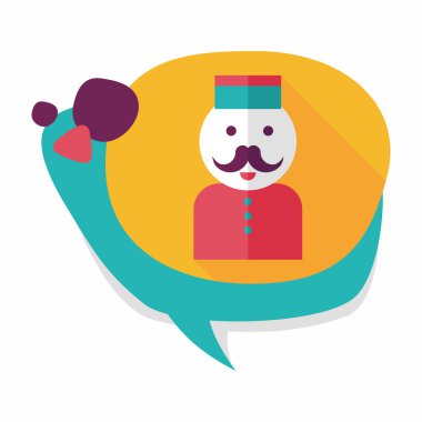 Hotel belboy düz Icon uzun gölge, eps10 ile