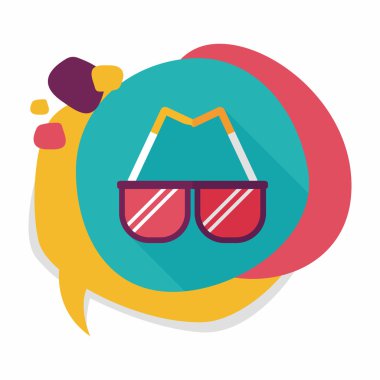 Güneş gözlüğü uzun gölge, eps10 düz simgesiyle