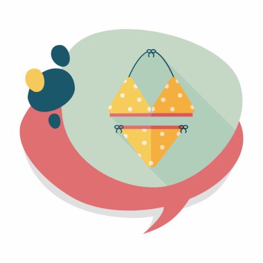 Yüzme uygun uzun gölge, eps10 ile düz simgesi