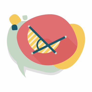 Uzun Gölge, eps10 ile tembel plaj güneş yatak sandalye düz simgesi