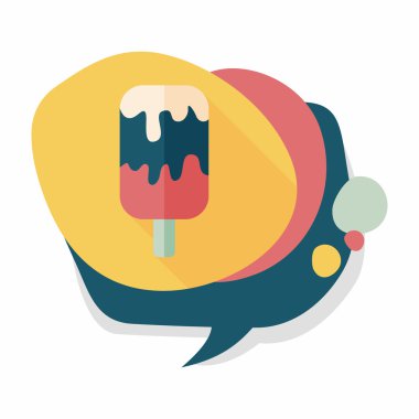 Uzun Gölge, eps10 dondurma düz simgesi