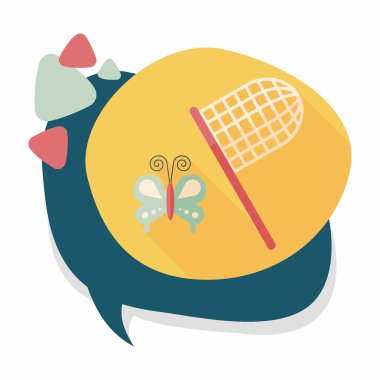 Uzun gölgeli kelebek ağı simgesi, eps10