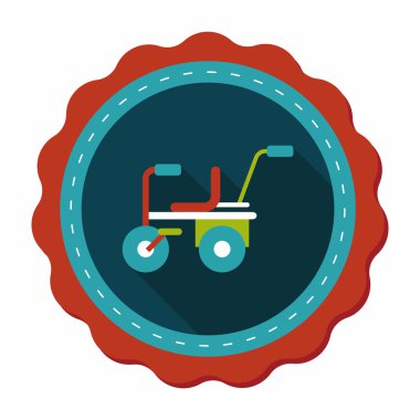 Çocuk bisikleti uzun gölge, eps10 düz simgesiyle