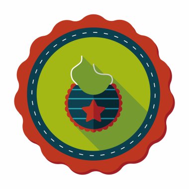 Bebek önlüğü uzun gölge, eps 10 düz simgesiyle