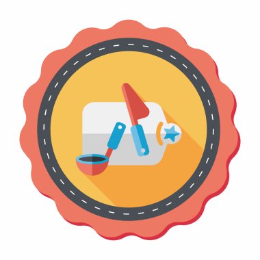 Uzun Gölge, eps10 ile kesme oyuncak düz simgesi