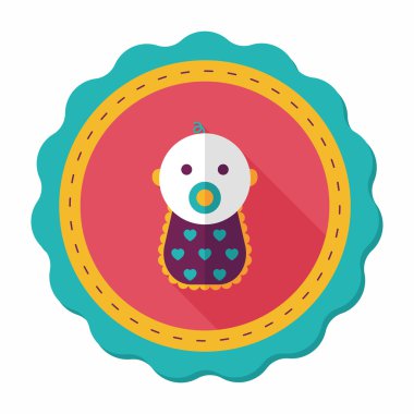 Bebek uzun gölge, eps 10 düz simgesi