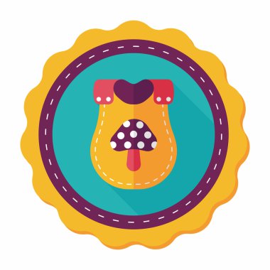 Bebek önlüğü uzun gölge, eps 10 düz simgesiyle