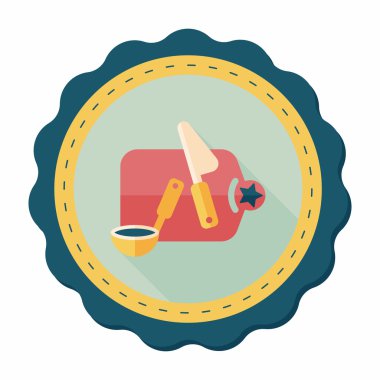 Uzun Gölge, eps10 ile kesme oyuncak düz simgesi