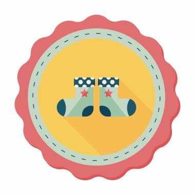 Bebek çorap uzun gölge, eps10 düz simgesiyle