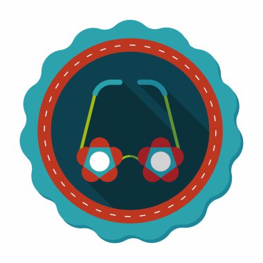 Uzun Gölge, eps10 ile çiçek gözlük düz simgesi