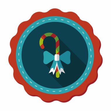 doğum günü şeker düz simgesi ile uzun gölge, eps10