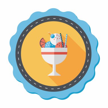 Uzun Gölge, eps10 dondurma düz simgesi