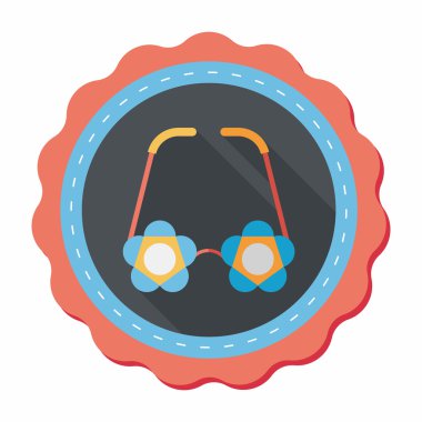 Uzun Gölge, eps10 ile çiçek gözlük düz simgesi