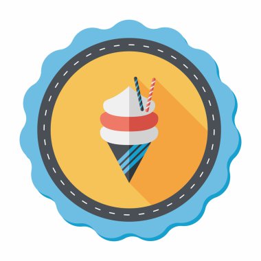 Uzun Gölge, eps10 dondurma düz simgesi