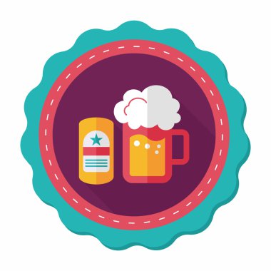 Uzun Gölge, eps10 bira düz simgesi