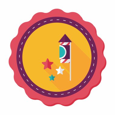 Uzun Gölge, eps10 fişek düz simgesi