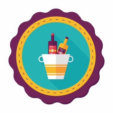 Uzun Gölge, eps10 ile buz şişe düz simgesi