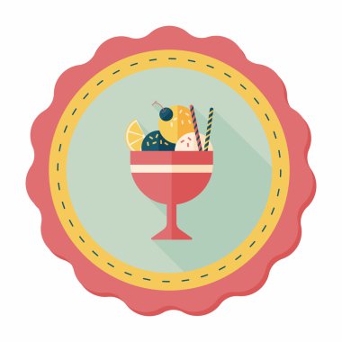 Uzun Gölge, eps10 dondurma düz simgesi