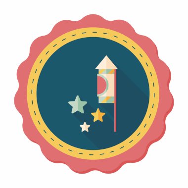 Uzun Gölge, eps10 fişek düz simgesi