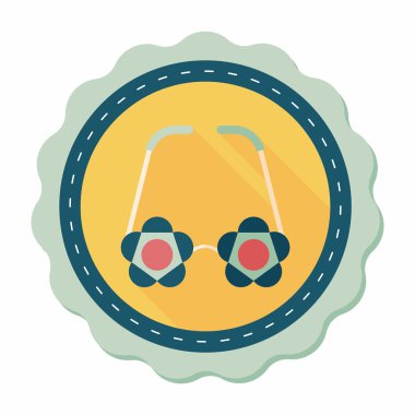 Uzun Gölge, eps10 ile çiçek gözlük düz simgesi