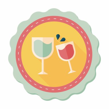 Uzun Gölge, eps10 ile martini cam alkış düz simgesi