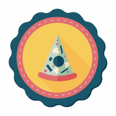 Uzun Gölge, eps10 pizza düz simgesi