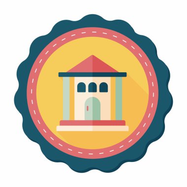 Bina uzun gölge, eps10 düz simgesiyle