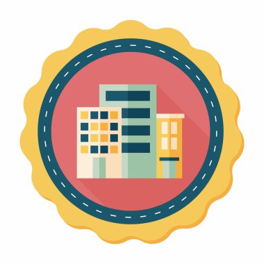 Bina uzun gölge, eps10 düz simgesiyle