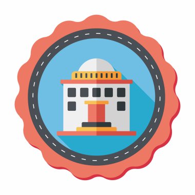 Bina uzun gölge, eps10 düz simgesiyle