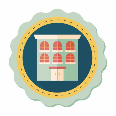 Bina uzun gölge, eps10 düz simgesiyle