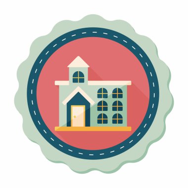 Bina uzun gölge, eps10 düz simgesiyle