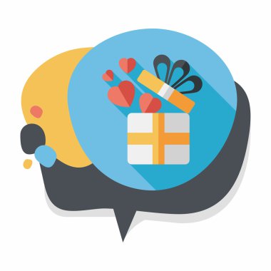 Uzun Gölge, eps10 Sevgililer günü hediyesi düz simgesiyle