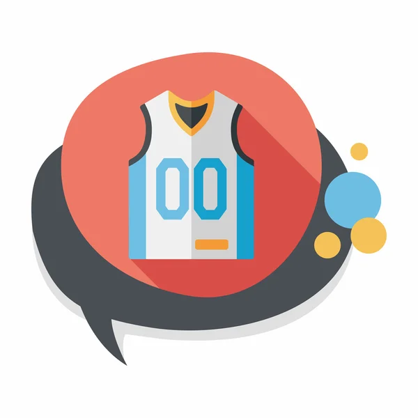 Basketbal kleding platte pictogram met lange schaduw, eps10 — Stockvector