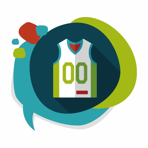 Basketbal kleding platte pictogram met lange schaduw, eps10 — Stockvector