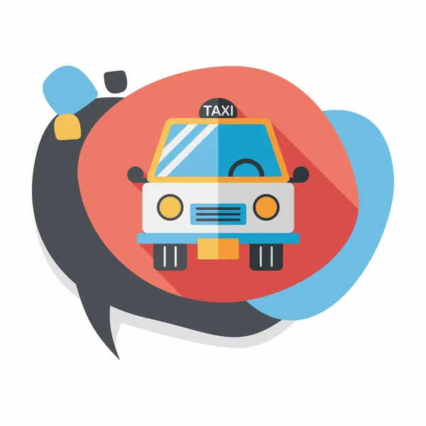 Транспорт taxi flat icon with long shadow, eps10 — стоковый вектор
