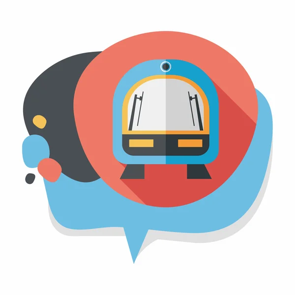 Tren de velocidad icono plano con sombra larga, eps10 — Vector de stock