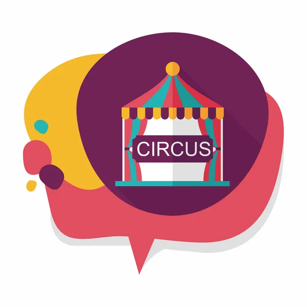 Circus flat icon with long shadow,eps10 — Stock Vector
