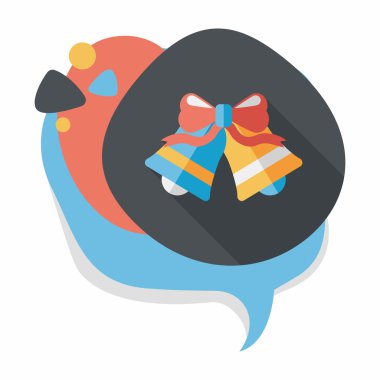 Uzun Gölge, eps10 ile düğün çanı düz simgesi