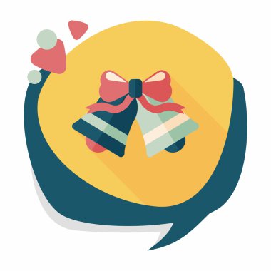 Uzun Gölge, eps10 ile düğün çanı düz simgesi