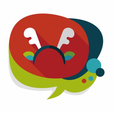 Ren geyiği kafa bandı uzun gölge, eps10 düz simgesiyle