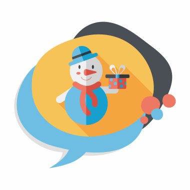 kardan adam düz simgesi ile uzun gölge, eps10