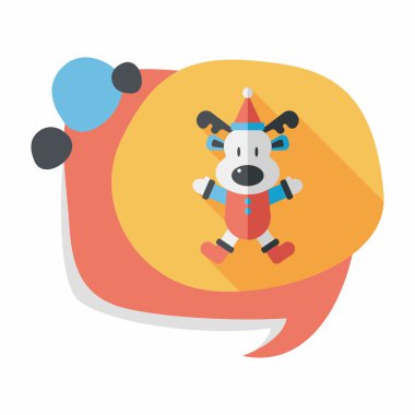 Ren geyiği ile uzun gölge, eps10 düz simgesi