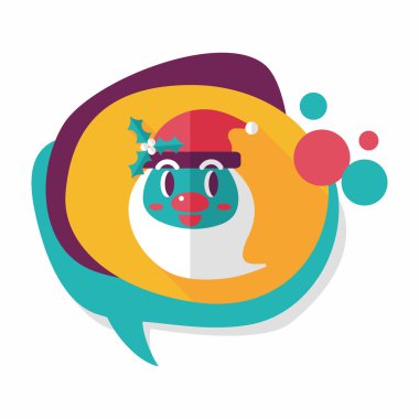 Noel Baba uzun gölge, eps10 düz simgesi